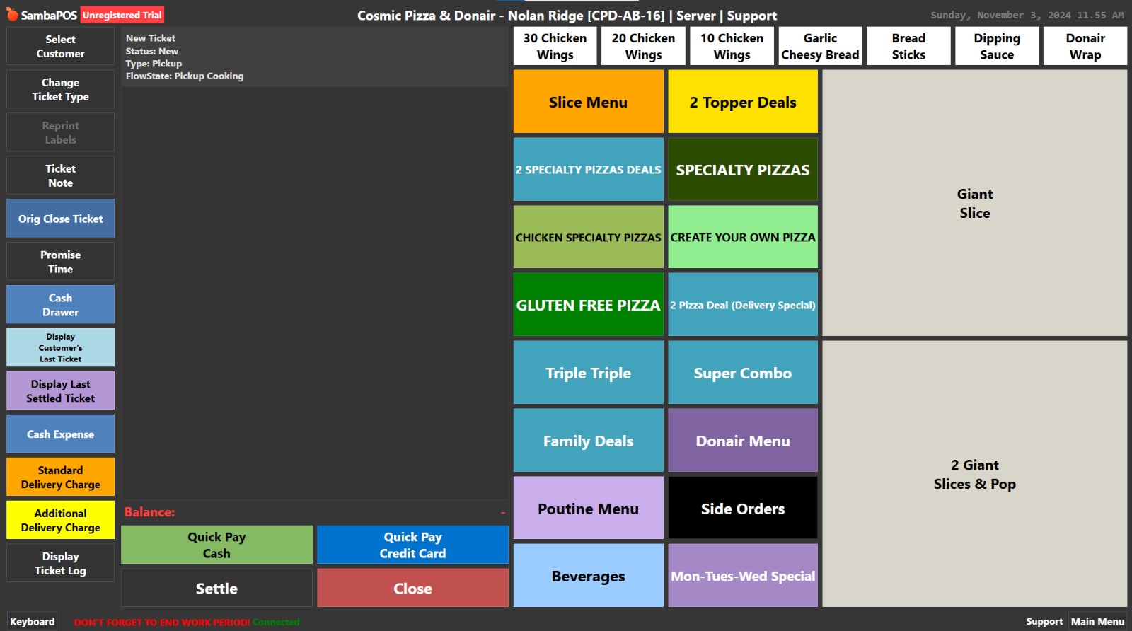 Order Screen